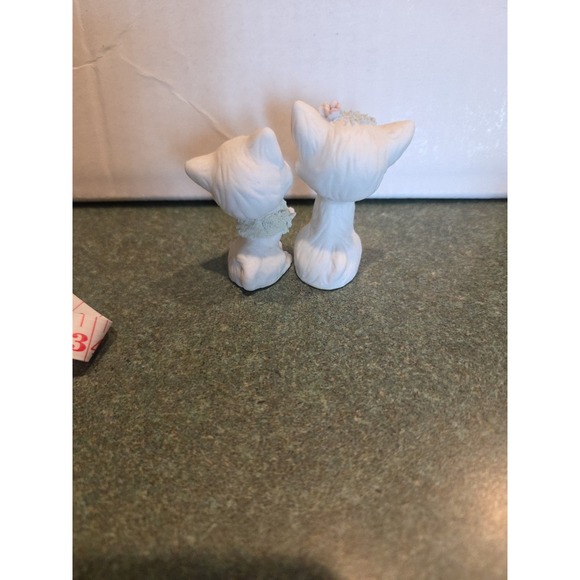 Vintage NAPCOWARE 2" Bone China Kittens/Cats With Flowers Spaghetti Trim 1980s - Picture 13 of 13